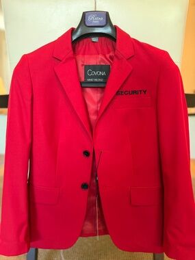 Hand-Tailored Red Security Blazer